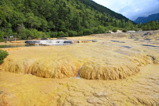 黄龙风景区 地表钙华景观