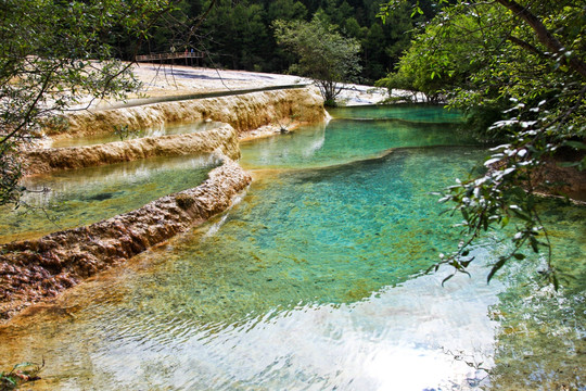 黄龙风景区 地表钙华景观