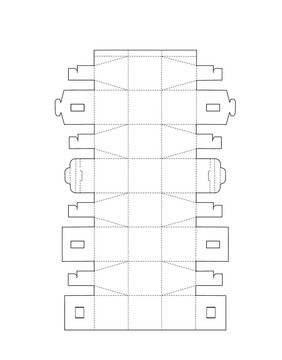 特殊盒形展開沖模線 異形