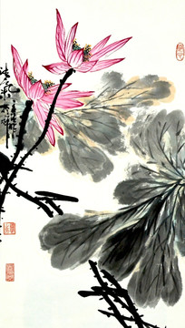 原創(chuàng)寫意荷花