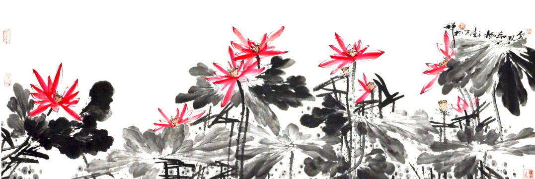 原創(chuàng)寫(xiě)意荷花
