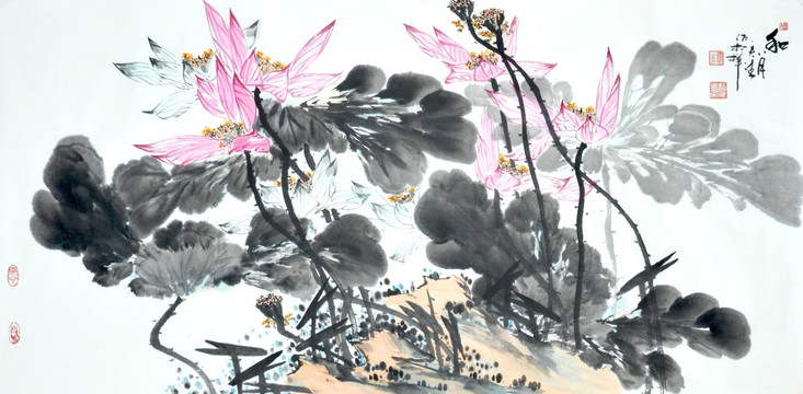 原創(chuàng)寫意荷花