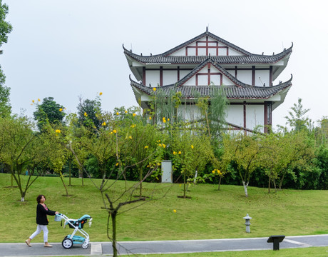 苏辙公园仿古建筑