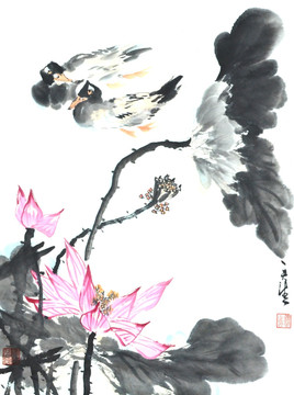 原創(chuàng)寫意荷花