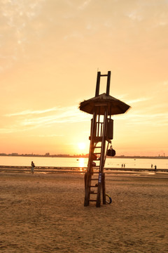 日出 阳光 夏天 景观 海边