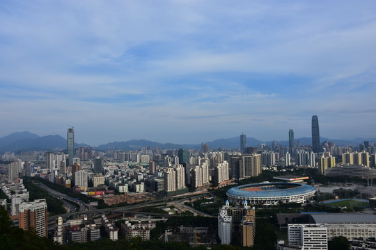 黄贝岭 体育馆 建筑风景 高楼