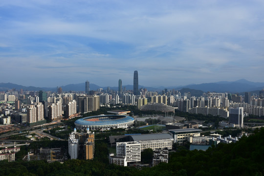 黄贝岭 体育馆 建筑风景 高楼