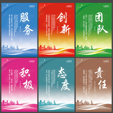 服務(wù)創(chuàng)新團(tuán)隊(duì)敬業(yè)態(tài)度責(zé)任展板