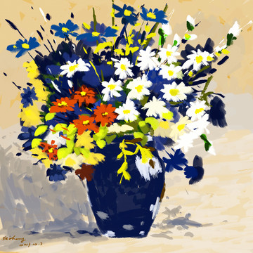花卉油畫