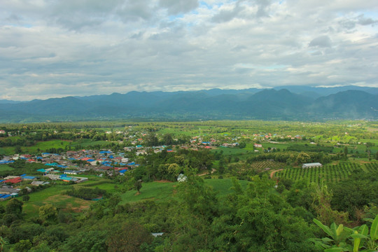 拜县全景 拜县鸟瞰 山顶远眺