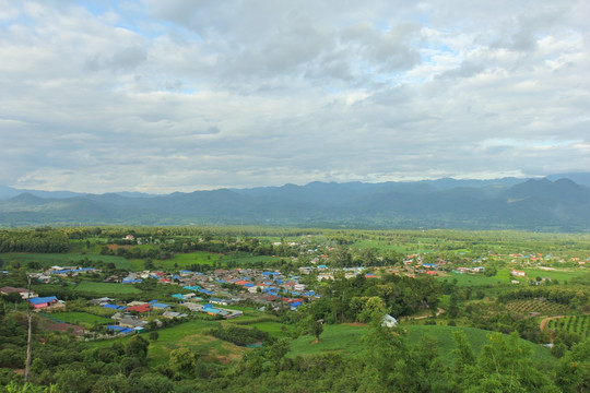 拜县全景 拜县鸟瞰 山顶远眺