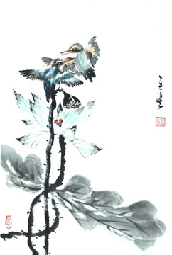 原創(chuàng)寫(xiě)意荷花
