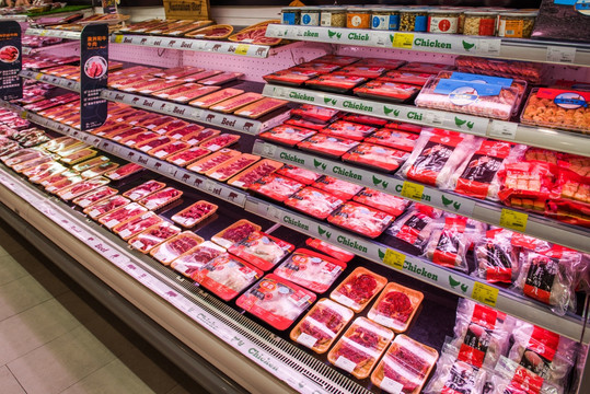 超市食品 冷藏食品 牛肉区