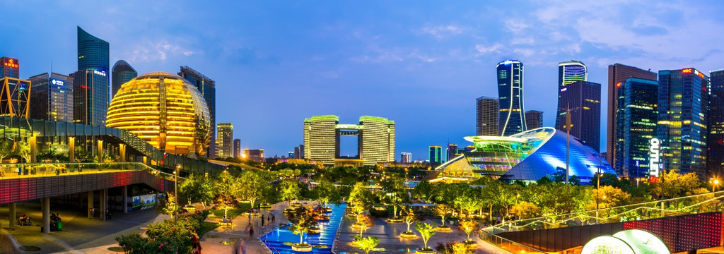 杭州夜景 钱江新城夜景