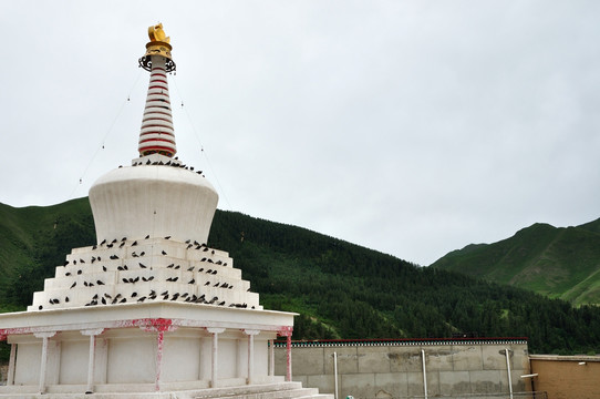 拉卜楞寺白塔