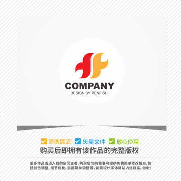 字母fh组合LOGO