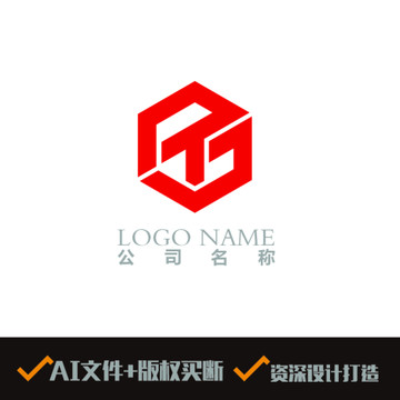 RJ字母LOGO标志