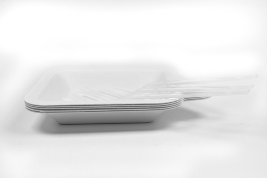 纸餐盘 塑料叉子