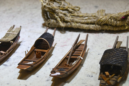 手工艺品 小木船