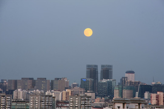 北京景山月夜