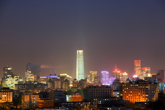 北京景山月夜