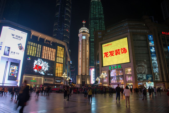 解放碑夜景 高清大图