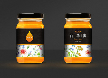 百花蜜封面標(biāo)簽設(shè)計(jì)平面圖