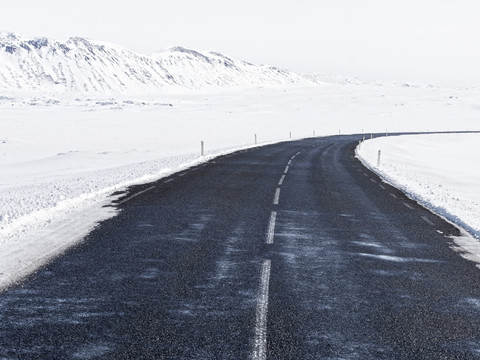 雪地道路 雪路 冬季美景