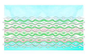 矢量插畫水紋