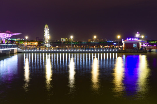 苏州金鸡湖夜景