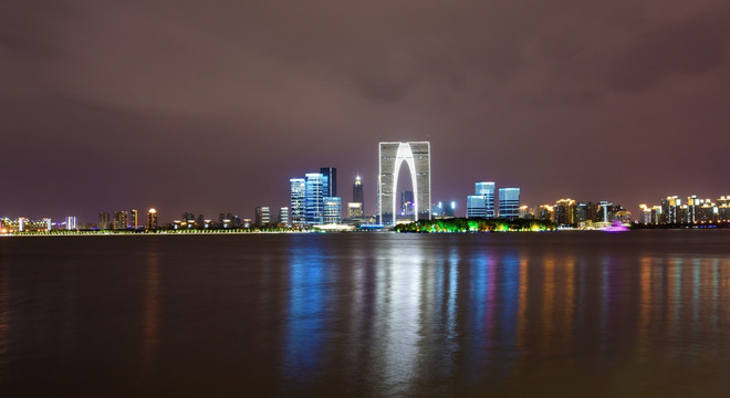 苏州金鸡湖夜景