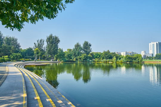 湖畔美景 滨湖风景画 高清大图