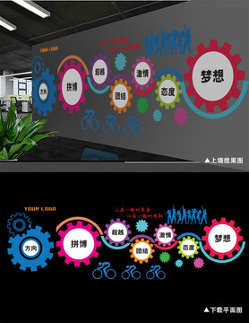 創(chuàng)意通用企業(yè)文化墻
