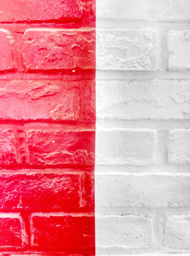 红色白色砖墙