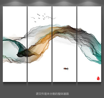 新中式抽象意境水墨畫