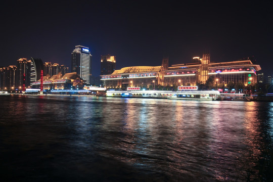 天津海河夜景 古文化街