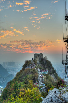 柳州夕阳 马鞍山夕阳 HDR