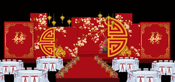 中式婚禮舞臺