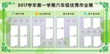 学校优秀作业展示模板