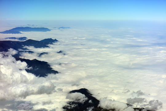 航拍 山峰云海