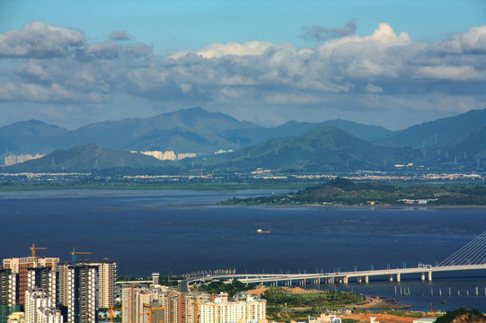 深圳湾滨海城市风光