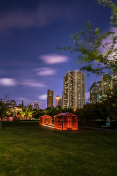 上海雕塑公园夜景