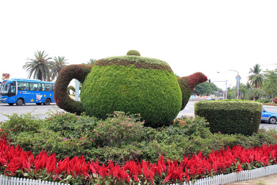 植物茶壶造型  园艺 园林