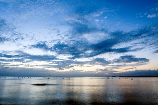 大海落日 天空云彩 夕阳无限