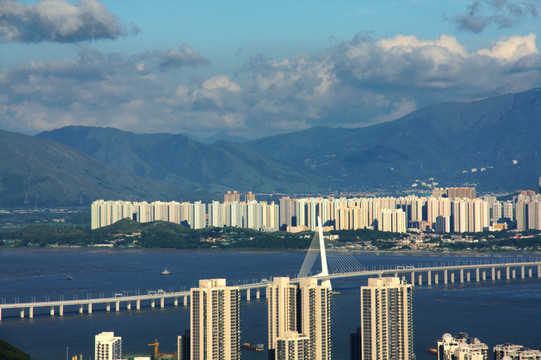 深圳湾滨海城市风光