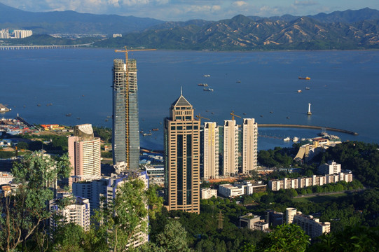 深圳湾滨海城市风光