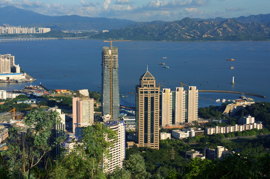 深圳湾滨海城市风光