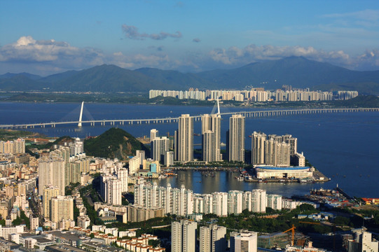 深圳湾滨海城市风光