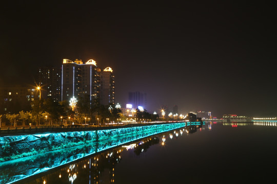 城市夜景 雅安风光