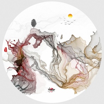 水墨山水畫